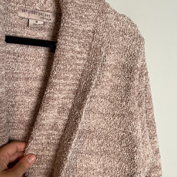 Barefoot Dreams CozyChic pink open cardigan sweater - Picture 2 of 5